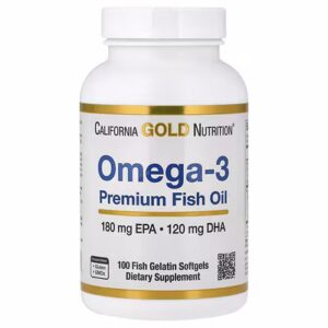 California Gold Nutrition Omega-3 Premium 100 cápsulas 1100mg